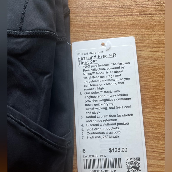 Lululemon Fast and Free HR Tight 25” in Black - Picture 5 of 11